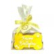 Dolci Impronte - Biscuit d'anniversaire jaune - 85 gr - Biscuit artisanal en pâte brisée