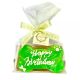Dolci Impronte - Biscuit d'anniversaire vert - 85 gr - Biscuit artisanal en pâte brisée